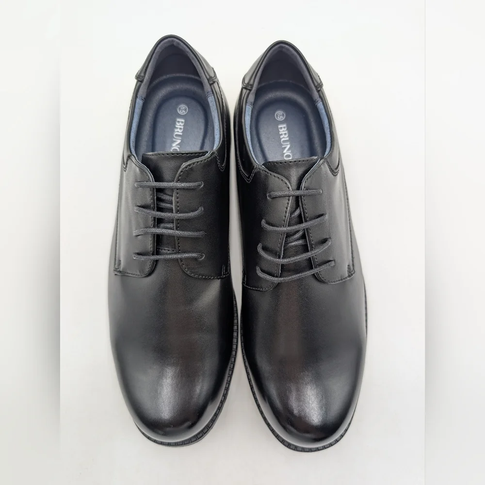 NWT Bruno Marc Oxford Classic Black Men Dress Shoes Sz US 8.5 | EU 41.5 Lace-Up